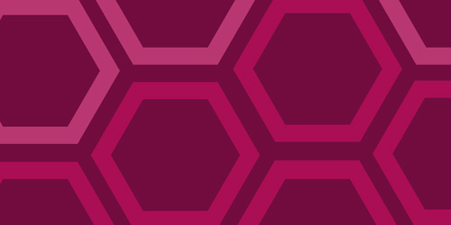magenta background with pattern of lighter magenta hexagons